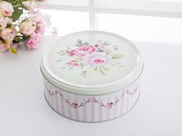 English Home Emlyn Metal Metal 3 Lu Yuvarlak Kapakli Saklama Kutusu Pembe Mint Pembe Metal Kavanozlar