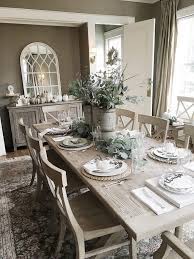 For a rectangular or square table, use a runner. How To Set A Table For Fall My 100 Year Old Home Fall Fallhomedecor Pumpkins Fallhomedecor Cottage Dining Rooms Beige Dining Room Farmhouse Dining Room