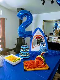 Shark Birthday Theme 2 Year Old Shark Birthday Party 1st Birthday Party Games Shark Birthday Cakes