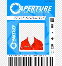 At name tag wizard, we do it all for you! Make Your Own Portal Id Card Caperture Poster Png Pngegg