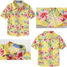 Boy S Hawaiian Shirt With Hibiscus Hawaiian Shirts Hibiscus Shirts Mellow Yellow Hawaiian Shirts Tropica Boys Hawaiian Shirt Hawaiian Shirt Hibiscus Shirt