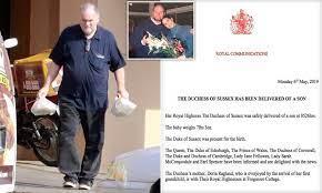 Baby Sussex Meghan Markle S Father Thomas Expresses Pride Over Birth Daily Mail Online