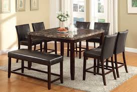 Because counter height tables are typically 4 to 6 inches higher than standard tables, buy counter height bar stools or chairs to match. Idris Espresso Counter Height Bench By Acme Furniture Counter Height Dining Table Set Pub Table And Chairs Dining Table