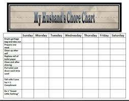 Empty Chore Charts Husband 39 S Family Chore Charts Chore