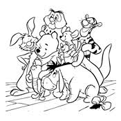 Pooh and eeyore share a hug! Kleurplaat Winnie De Pooh Disney 1709
