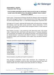 Gangguan bekalan air daerah kuala terengganu, kuala nerus dan marang. Air Selangor On Twitter Siaran Media Status Pemulihan Bekalan Air Di Wilayah Petaling Klang Shah Alam Kuala Selangor Hulu Selangor Gombak Kuala Langat Dan Kuala Lumpur Airselangor Https T Co Zpkwxn1zv7