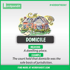 Meaning Of Domicile Good Vocabulary Words Learn English Words English Vocabulary Words