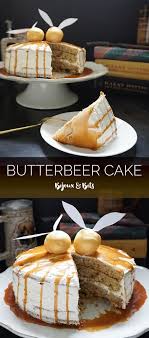 Harry Potter Inspired Butterbeer Cake Recipe Butterbeer Cake Desserts Baking