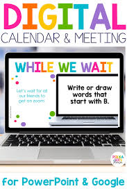 Digital Calendar For Google Tm And Powerpoint Distance Learning Video Video In 2020 Digital Learning Classroom Distance Learning Google Classroom Kindergarten