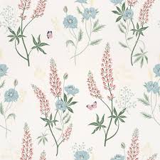 Emma Wallpaper From Sandberg Wallpaper Nordicnest Com In 2020 Floral Wallpaper Scandinavian Wallpaper White Wallpaper