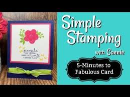 Check out our video greeting card selection for the very best in unique or custom, handmade pieces from our greeting cards shops. 5 Minutes To Fabulous Card Simple Stamping Card Making Tutorials How To Make Greetings Card Making Videos