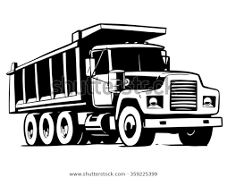 Tipper Truck Illustration Isolated On White Stock Vector Royalty Free 359225399 Tipper Truck Trucks Clipart Black And White