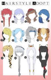 Hairstyle Adopts With Color Closed By X3misteryyuyux3 Penteados De Anime Cabelo Manga Roupas De Anime