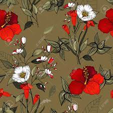 Maybe you would like to learn more about one of these? Retro Wild Seamless Flower Pattern Vintage Background Wallpaper Blooming Realistic Isolated Flowers Hand Drawn Vector Illustration Royalty Free Cliparts Vectors And Stock Illustration Image 109640328