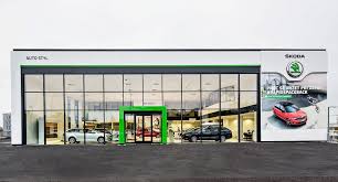Skoda Reveals New Dealer Showroom Design Autoevolution Luxury Exterior Design Showroom Design Luxury Exterior