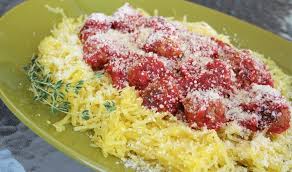 Spaghetti Squash With Meatball Marinara Prep Time 10 Minutesserves 4ingredients 1 2 Large Spaghetti Squash Seasonal Trader Joes Recipes Joe Recipe Recipes