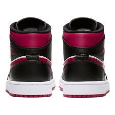 Jordan 1 Mid "Black/Red/White" Men's Shoe - Hibbett | City Gear