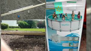 If you have more than a few inches drop, it is a good idea to level off the top side a bit first. How To Level The Ground For An Above Ground Pool Youtube