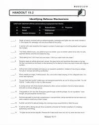 Worksheet on the different defense mechanism. Solved Mo Dul E 19 Handout 19 2 Identifying Defense Mecha Chegg Com