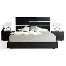 Vig Furniture Modrest Ancona Low Profile Bed With Lights Bed Furniture Design Black Bedroom Sets Black Bedding