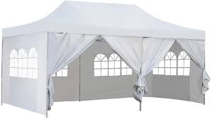 Skip to the beginning of the images gallery. Amazon Com 10x20 Ft Pop Up Canopy Party Wedding Gazebo Tent Shelter With Removable Side Walls White Garden Outdoor