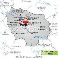 Crop a region, add/remove features, change shape, different projections, adjust colors, even add your locations! Map Of Ile De France With Borders In Gray Canstock