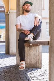 Birkenstock Arizona White Leather Birkenstock Arizona Smooth Leather White 43einhalb Sneaker Store Birkenstock Men Birkenstock Mens Outfits