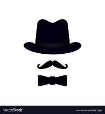 Black Masquerade Hat Mustache Bow Tie Isolated Objects Gentleman Icon Set Vector Illustration Decorative Element For Logo Mustache Masquerade Hat Vector