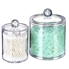 Designer ikea of sweden materials & care main parts: Q Tip Holder Dispenser Acrylic Clear For Cotton Swabs Cotton Balls Cotton Rounds Bathroom Accessories Apothecary Jars Vanity Organizer Kjop Til Lave Priser I Nettbutikken Joom
