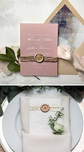 Elegant Mauve Wedding Invitations With Twine And Wax Seal Spring Weddings Mauve Wedding Invitations Fun Wedding Invitations Wedding Invitations Diy
