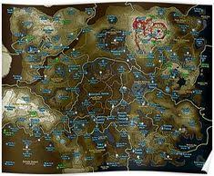 Zelda Botw Shrine Map Poster Zelda Map Zelda Breath Zelda Breath Of Wild