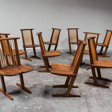 Set Of Eight Conoid Chairs By George Nakashima 1982 George Nakashima Chair Nakashima