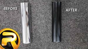 How To Spray Paint Chrome Black Youtube