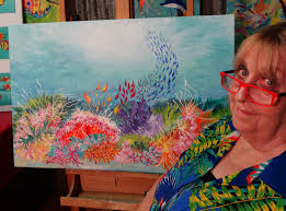 Learn how to paint a simple underwater ocean scene with a colorful coral reef, tropical fish & sea life. How To Build Your Coral Reef Acrylic Painting Learn Acrylic Art