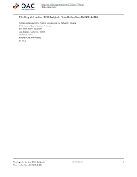 ONE Subject Files Collection