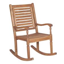 Manor Park Solid Wood Outdoor Patio Rocking Chair Brown Walmart Com Wood Rocking Chair Patio Rocking Chairs Patio Chairs