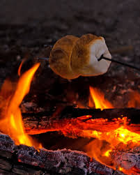 Smores On An Open Fire Campfire Smores Smores Campfire