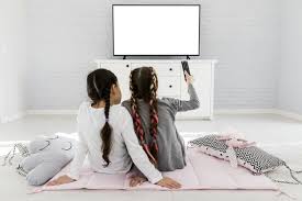 Girls Watching Tv Free Photo Freepik Freephoto Template Girl Home Cute In 2020 Kids Lying Free Photos Tv