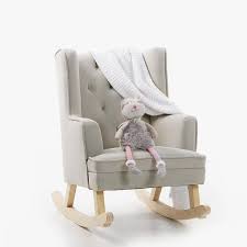 Some nursery rocking chairs have ottomans that will work in tandem with the gliders' parallel rocking motion. Image 1 Of The Product Kids High Back Rocking Chair Rocking Armchair Baby Rocking Chair Kids Armchair