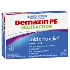 demazin pe multi action cold flu tab 24