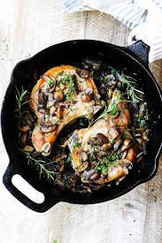 Pork Chops With Mushrooms In Cast Iron Skillet Cast Iron Recipes Dinner Dutch Oven Recipes Cast Iron Mushroom Pork Chops