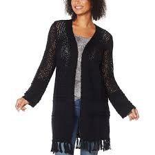 Skinnygirl Mayflower Open Weave Duster Cardigan 9528665 Hsn