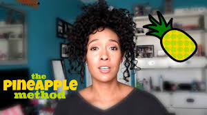 The method is called pineapple method because if you do it the proper way the hair tied on the top of your head will resemble a pineapple. The Pineapple Method Curly Hair Youtube