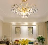 Amazon.com: Candelabro de cristal de lujo, 8 luces moderna ...