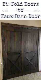 Creating A Barn Door From Bifold Doors Lemons Lavender Laundry Bifold Doors Makeover Interior Barn Doors Diy Barn Door