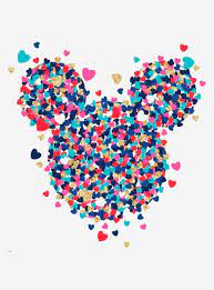 disney mickey mouse heart confetti peel stick giant wall decal mickey mouse wallpaper iphone mickey mouse art disney wallpaper