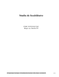 Si un calendar de implementare. Studiu De Fezabilitate Parc Fotovoltaic De 1 5mw Brasov