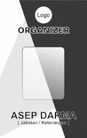  Id Card Organisasi Hitam Kartu Nama Desain Perawatan Pria