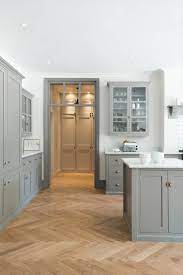 Design Trend Herringbone Wood Floors The Harper House Kitchen Cabinet Design Herringbone Wood Floor Grey Shaker Kitchen