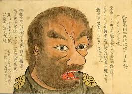 Japanese representation of an American in the 19th century.